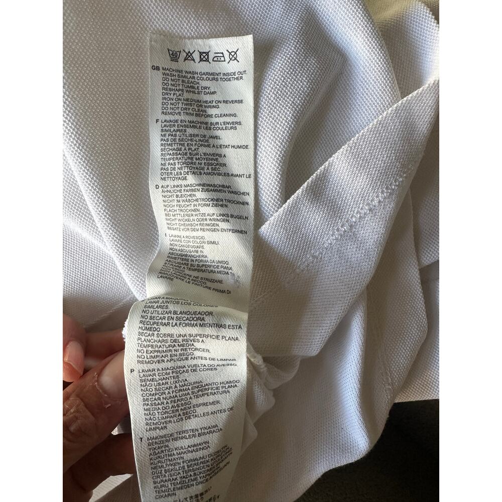 RAF SIMONS Women’s White Polo Shirt Size Medium - Picture 6 of 8